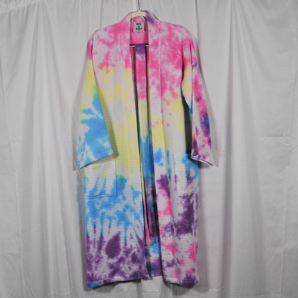 BFFS & BABES Candye Crush Full Length Tie Dye Robe Size M
